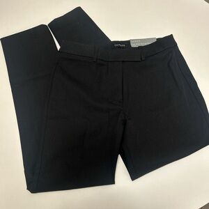 Talbots Women black High-Waist Straight Pant Trouser Cotton Blend Stretch 6p NWT